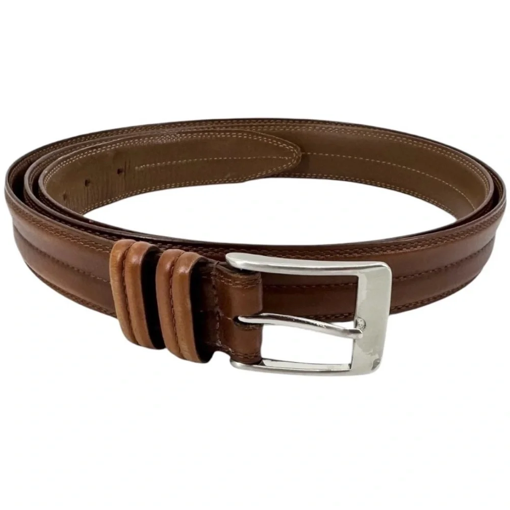 Allen Edmonds Classic Genuine Leather Belt Brown Plus Size